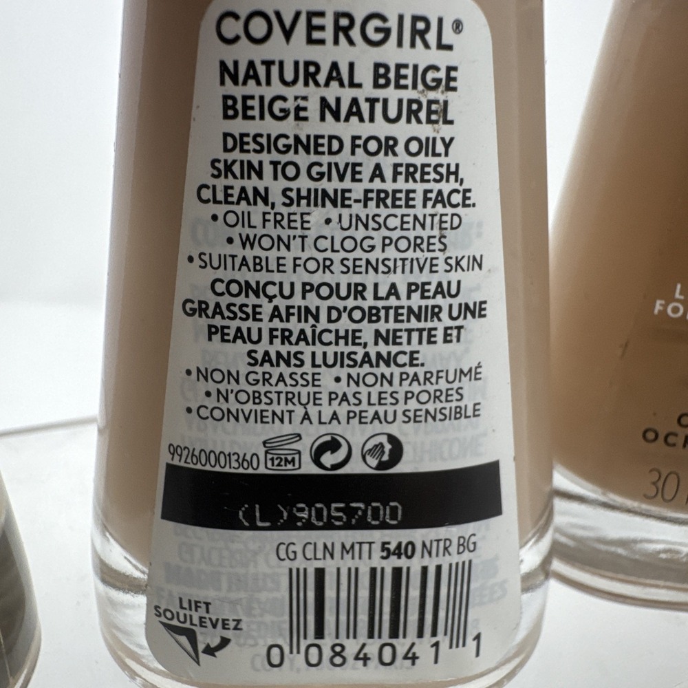 5 Covergirl Clean Mate Liquid Foundation 535 540 560 565 - Picture 4 of 5